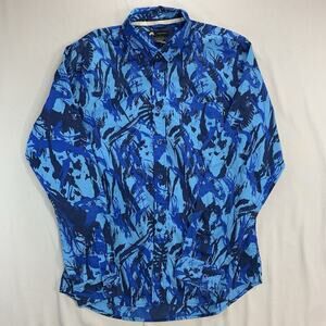 Nike SB Killingsworth Stretch Lizard Blue Camo Shirt Button Up Mens Large
